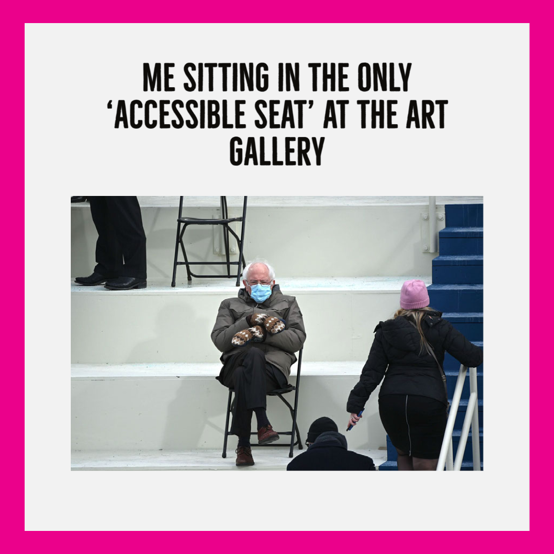 The only accessible seat Instagram post.