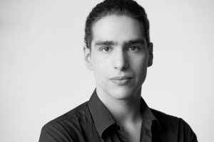 Black and white portrait of Yousef Kadoura.
